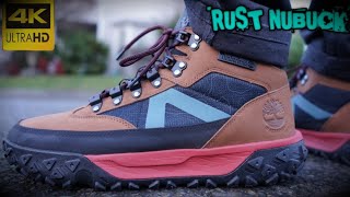 TIMBERLAND GREENSTRIDE MOTION 6 quotRUST NUBUCKquot MID HIKER REVIEW amp ON FEET [upl. by Attelliw]