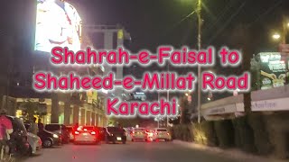 Karachi Vlogs  ShahraheFaisal to ShaheedeMillat Road vlogsbysjabeen6603 vlogsbysjabeen [upl. by Ainotna]