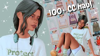 100 CC haul with links ✨ the sims 4 massive cc shopping haul ✨☁️ [upl. by Kennedy251]