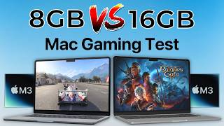 M3 MacBook Air 8GB vs 16GB Game Test [upl. by Weld]