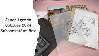 Janes Agenda October 2024 Subscription Box [upl. by Notsur]