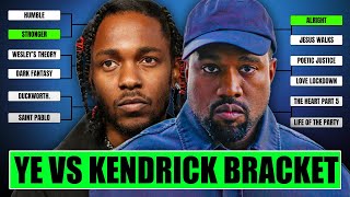 Kanye West VS Kendrick Lamar Bracket [upl. by Suolekcin37]