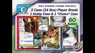 2024 BOWMAN CHROME 2 Case 24 Box PLAYER Break 6 eBay 100324 [upl. by Shirk]