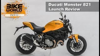 2018 Ducati Monster 821 Launch Review [upl. by Lou616]