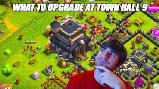 What To Upgrade First When You Get To Town Hall 9 In Clash Of Clans  F2P [upl. by Xylon283]