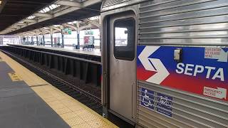 SEPTA Regional Rail Two Trains at 30th Street Station [upl. by Yrellih]