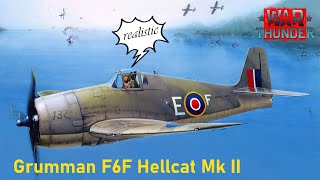 War Thunder  GBR Grumman F6F Hellcat Mk II  Map Mozdok Winter 1943 Air Realistic [upl. by Rekrap]