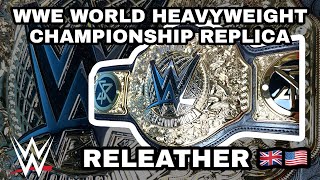 WWE WORLD HEAVYWEIGHT CHAMPIONSHIP REPLICA RELEATHER VELCRO FRONT MOUNTED SIDEPLATES [upl. by Sherrod]