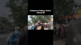 Coimbatore Railway Station shortvideo shortsfeed shorts railway vlog train travel adiyogi [upl. by Rehtnug]