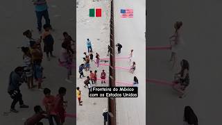 Fronteira do México com os Estados Unidos youtubeshorts estadosunidos curiosidades fronteiras [upl. by Drus]