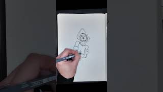 Pirate female drawing pirateart speeddrawing fountainpen [upl. by Ainirtac442]