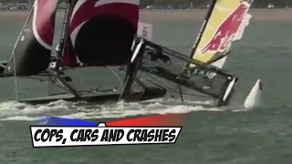 Red Bull Sailing Crashes Into Alinghi During Race [upl. by Elidad299]