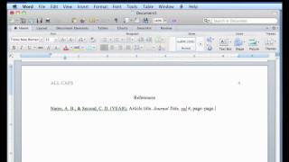 APA Format in Word for Mac [upl. by Adiv]