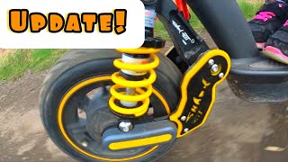 Ninebot Max front and rear suspension update  feat Sharkset [upl. by Adehsor]