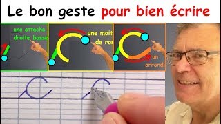 Ecriture française gs cp ce1  Comment bien écrire la lettre c  3 [upl. by Dracir918]