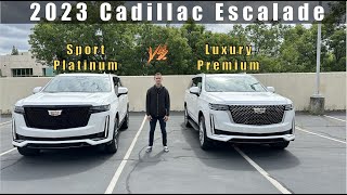 2023 Cadillac Escalade Sport Platinum vs Premium Luxury [upl. by Cherry]