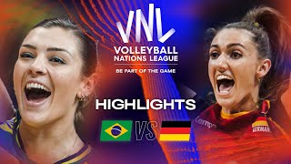 🇧🇷 BRA vs 🇩🇪 GER  Highlights Week 2  Womens VNL 2023 [upl. by Kcirdek]