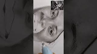 Process de dessin portrait art dessinaucrayon drawing graphite artist sketch [upl. by Kciwdahc979]