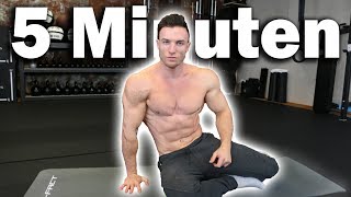 Brutales 5 Minuten Sixpack Workout für Zuhause [upl. by Amitak]