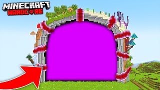 I Transformed the Nether Portal in Minecraft Hardcore [upl. by Vallie749]