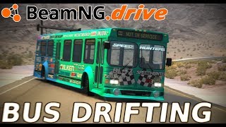 BeamNGdrive  5 Minutes of Extreme Bus Drifting with Eurobeat [upl. by Atiluap]