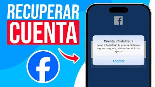 Como RECUPERAR mi CUENTA de Facebook INHABILITADA ¡SOLUCION [upl. by Nodababus883]