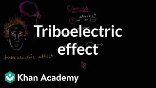 Triboelectric effect and charge  Physics  Khan Academy [upl. by Sheryle]