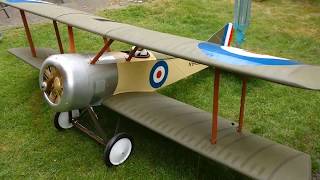 ZG62 with Mick Reeves Torquemaster Engine testrun BUSA 13 scale Sopwith Pup behind the dummy engine [upl. by Gloria]