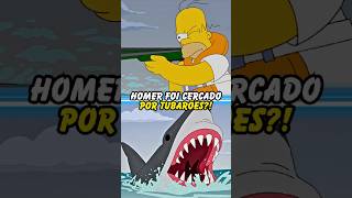 HOMER FOI CERCADO POR TUBARÕES simpsons thesimpsons shorts bart homer [upl. by Nyvar174]