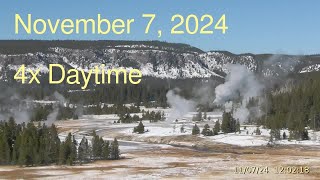 November 7 2024 Upper Geyser Basin Daytime 4x Streaming Camera Archive [upl. by Bubalo]