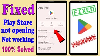 Fix play store not opening problem 2023  play store not working  playstore stuck keeps stopping [upl. by Nataline616]
