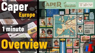 Caper Europe 1 minute Overview  Peaky Boardgamer [upl. by Iv]