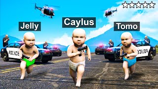 Playing as BABIES in GTA 5 RP Ft Jelly [upl. by Adnilak]