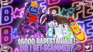 5000 BAPESTA HAUL  DID I GET SCAMMED [upl. by Letreece658]