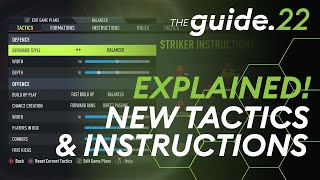 New Custom Tactics amp Instructions EXPLAINED in FIFA 22  Reach Your Potential With Various Combos [upl. by Paulette]