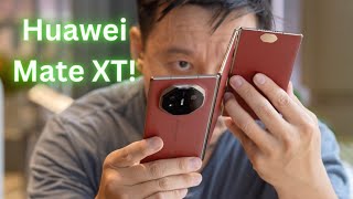 Huawei Mate XT HandsOn TriFold with Flagship Camera [upl. by Aneekahs]