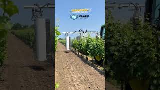 Vineyard Spraying  John Deere 6400  TRS RSeries Recycle Sprayer [upl. by Lezirg953]