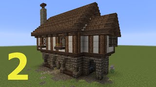 Minecraft Tutorial  Kleines Haus 2 mittelalterlich [upl. by Binnie]