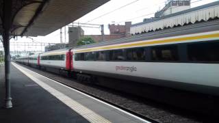 Greater Anglia Class 90  At high speed passing Witham 21072017 [upl. by Aisital]