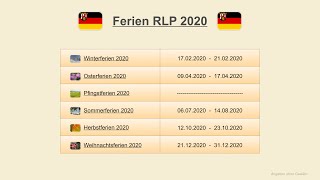 Ferien RLP 2020 [upl. by Ragen316]