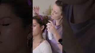 ASMR Perfectionist Slick Twin Braiding Bun [upl. by Enilrad]