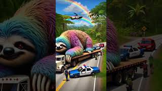 ❤Evolution of Caterpillar Transporting Giant Sloth cat cute love shorts fyp care [upl. by Kingsly]