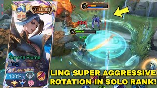 LING SUPER AGGRESSIVE ROTATION amp PERFECT COMBO IN SOLO RANK  LING FASTHAND GAMEPLAY AFTER NERF [upl. by Nuli]