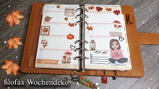 Filofax Wochendeko 🍂 falling leaves filofax [upl. by Stanley]