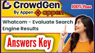 Appen Whatcom Project Answer key Crowdgen Test Qualification 2024  Whatcom [upl. by Shannen]