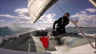 Optimist sailing  Cyprus  GoPro [upl. by Mellins]