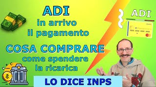 CARTA ADI ASSEGNO INCLUSIONE IN ARRIVO IL PRIMO PAGAMENTO  COME E DOVE SPENDERE LA RICARICA [upl. by Ehcar]