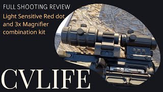 CVLIFE 20mm Red Dot3x Magnifier combo review [upl. by Torrlow]