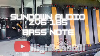 BASS NOTE  4 SUNDOWN AUDIO ZV6 18S  4 CRECENDO AUDIO BIGCLEF 6KS  6TH ORDER WALL [upl. by Platon848]