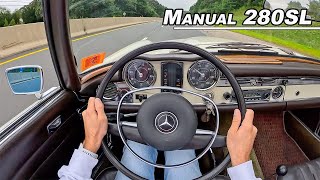 1971 Mercedes Benz 280SL Manual  Driving Impressions POV Binaural Audio [upl. by Karame431]